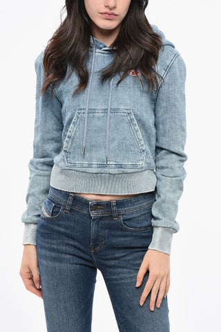 RED TAG Denim-Effect Cotton Hoodie ANGY