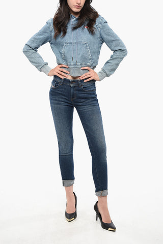 RED TAG Denim-Effect Cotton Hoodie ANGY