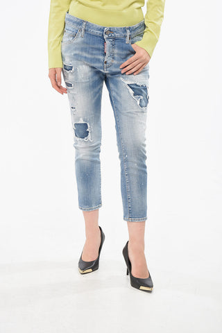 Distressed Crop Jeans COOL GIRL 15cm