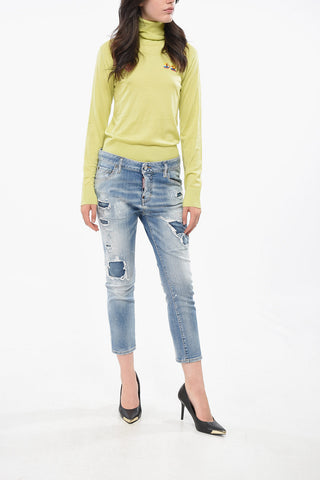 Distressed Crop Jeans COOL GIRL 15cm