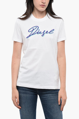 T-Shirt mit Rundhalsausschnitt SILY aus Baumwolle mit besticktem Logo