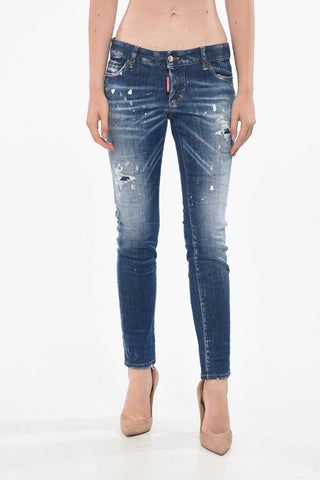 Jeans JENNIFER Painting Effect Low-Rise 14cm