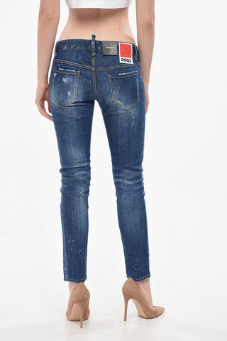 Jeans JENNIFER Painting Effect Low-Rise 14cm