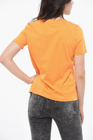 T-Shirt Girocollo T-REG-DIV in Tinta Unita con Logo in Rilievo