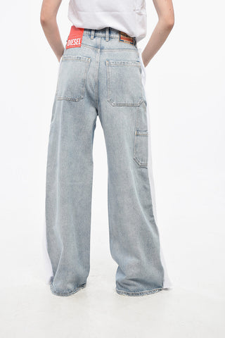 RED TAG Jeans Wide Leg SIRE con Bande Laterali in Jersey