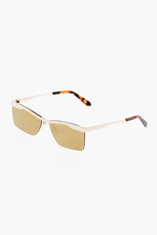 Verspiegelte Sonnenbrille RIMINI mit Schildpatt-Bügeln