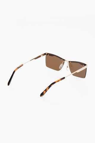 Verspiegelte Sonnenbrille RIMINI mit Schildpatt-Bügeln