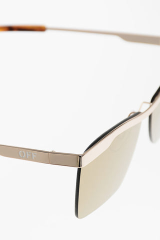 Verspiegelte Sonnenbrille RIMINI mit Schildpatt-Bügeln