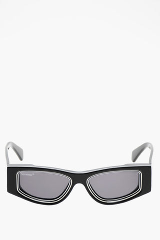 Einfarbige Sonnenbrille ANDY mit Kontrastdetails