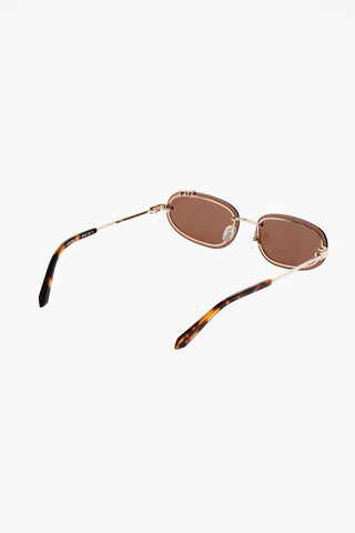 Oval MIAMI Sunglasses With Monogram and Tortoiseshell Detail