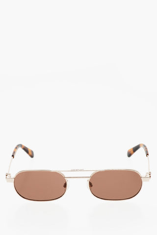 Golden-Effect VAIDEN Oval Sunglasses with Tortoiseshell Detail