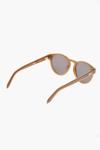 Runde Sonnenbrille OAKLAND einfarbig mit Monogramm