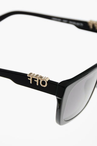 Rechteckige Sonnenbrille ALBANY mit Monogramm in Goldoptik