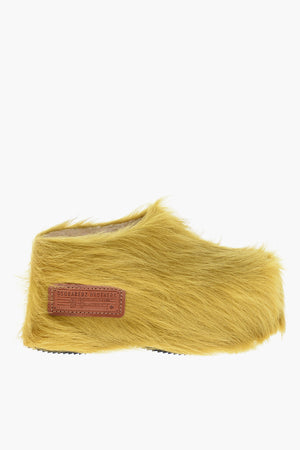 Calf Hair Platform Mules ROCK YOUR ROAD