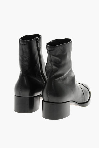 Stivaletti in Pelle VINTAGE con Zip Interna 5cm