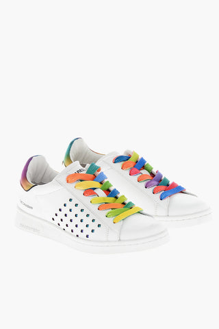 Sneakers in Pelle BOXER con Lacci Tie Dye