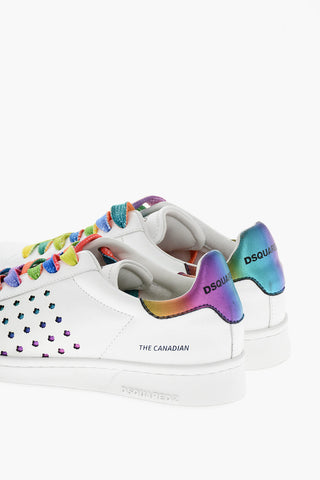 Sneakers in Pelle BOXER con Lacci Tie Dye