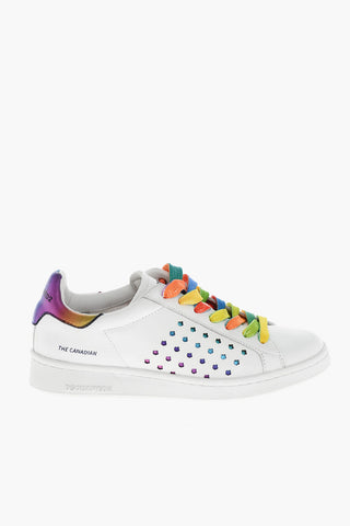 Sneakers in Pelle BOXER con Lacci Tie Dye