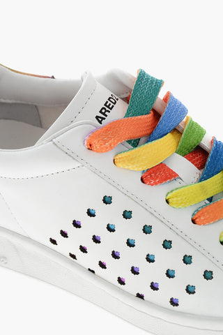 Sneakers in Pelle BOXER con Lacci Tie Dye