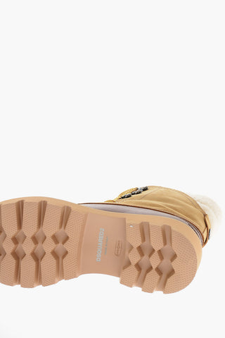 Leder-Stiefeletten URBAN HIKING mit Shearling-Futter