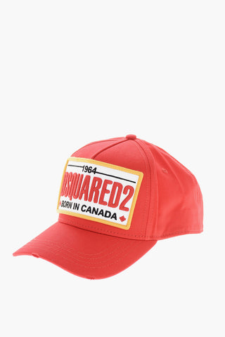 Cappello da Baseball in Cotone con Logo Ricamato