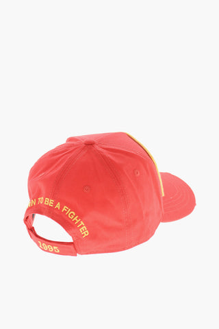 Cappello da Baseball in Cotone con Logo Ricamato