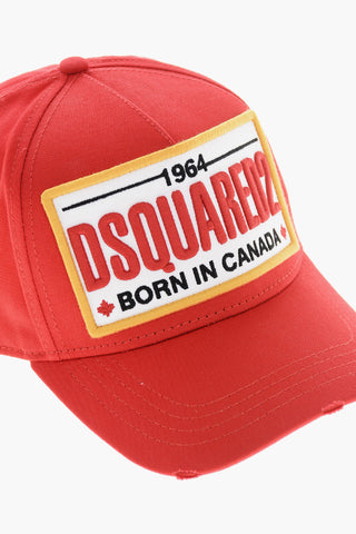 Cappello da Baseball in Cotone con Logo Ricamato