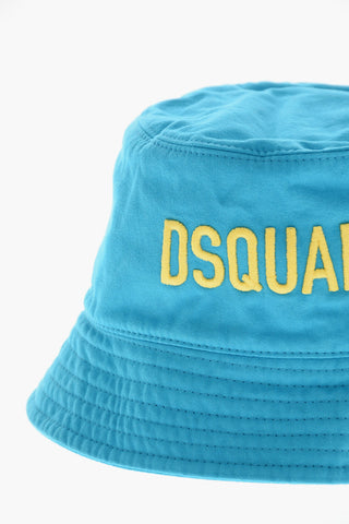 Cappello Bucket in Cotone con Logo Ricamato