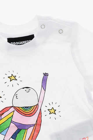 Rundhals-T-Shirt SUPERHERO mit Print