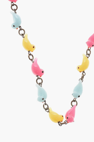 Choker Necklace BIRDS in Brass