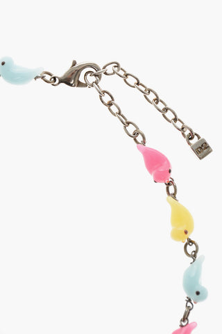 Choker Necklace BIRDS in Brass