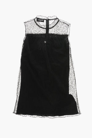 Transparentes Glitzer-Minikleid