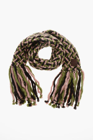 Wool-Blend Scarf with Fringed Hem