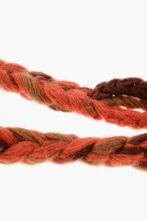 Wool-Blend Slim Scarf TRECCIA