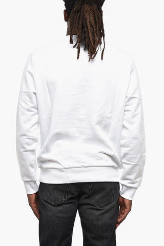 Rundhals-Sweatshirt aus angerauter Baumwolle mit Logodruck