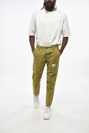 Straight-Leg Trousers with Contrast Patch