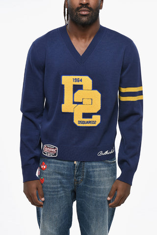 Maglia COLLEGE SHETLAND in Lana con Scollo a V