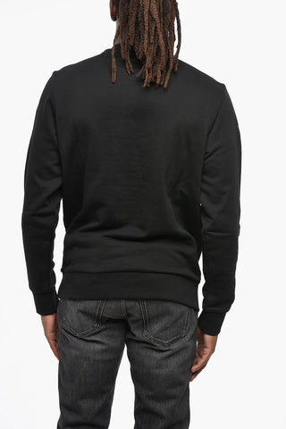 Sweatshirt Mit Rundhalsausschnitt Aus Gebürsteter Baumwolle Mit Logo-Print