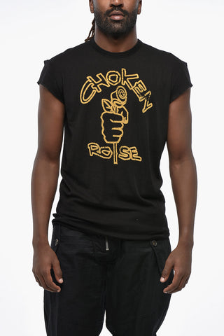 Virgin Wool Crew Neck T-Shirt CHOKE FIT