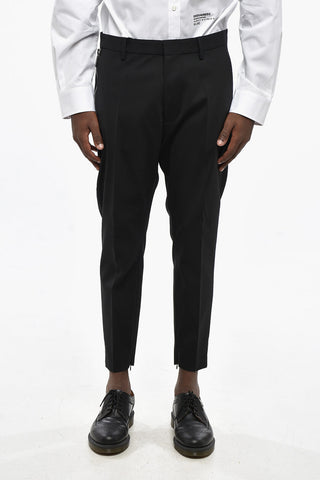 Virgin Wool CERESIO 9 Pants with Ankle Zip
