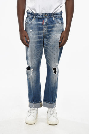 Vintage-Effect Jeans BIG BROTHER with All-Over Studs 18cm