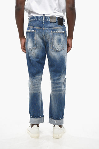 Vintage-Effect Jeans BIG BROTHER with All-Over Studs 18cm
