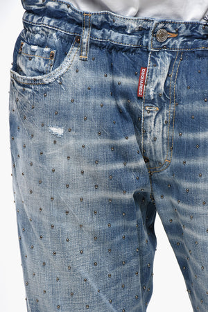 Vintage-Effect Jeans BIG BROTHER with All-Over Studs 18cm