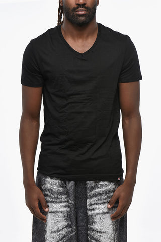 UNDERWEAR Set of 2 Solid Color T-Shirts with V-Neck 