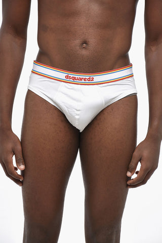 Stretch Cotton Brief with Contrasting Logoed Band