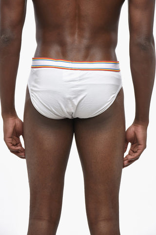 Stretch Cotton Brief with Contrasting Logoed Band