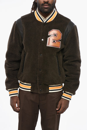 가죽 디테일의 테디 봄버