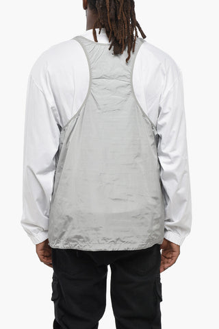 Long Sleeved DOMINATE Crew-neck T-Shirt with Removable Nylon Tank Top