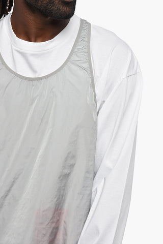 Long Sleeved DOMINATE Crew-neck T-Shirt with Removable Nylon Tank Top