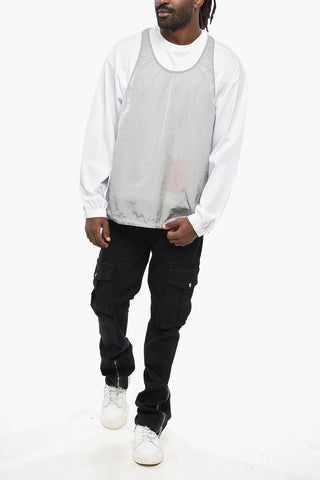Long Sleeved DOMINATE Crew-neck T-Shirt with Removable Nylon Tank Top